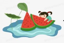 手绘吃瓜可爱头像,夏日里的甜蜜小确幸