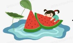 手绘吃瓜可爱头像,夏日里的甜蜜小确幸